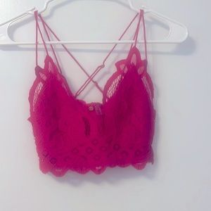 Hot Pink Free People Bra, Size Small